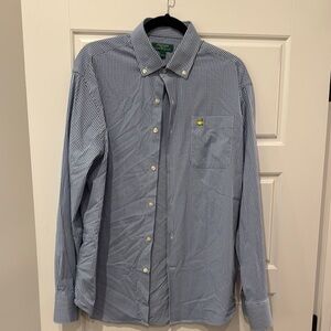 Authentic Masters Peter Millar Blue Checkered Men's Shirt